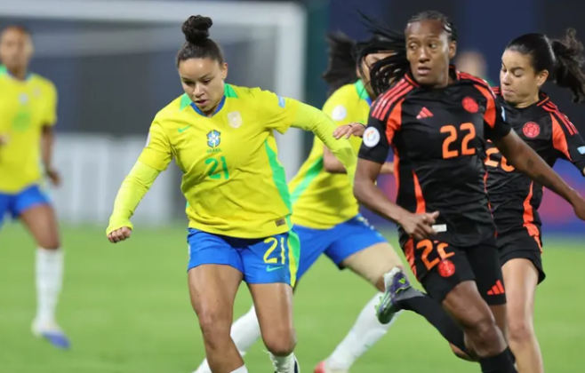 Em jogo quente, Brasil e Colômbia ficam no empate pela Copa América Feminina